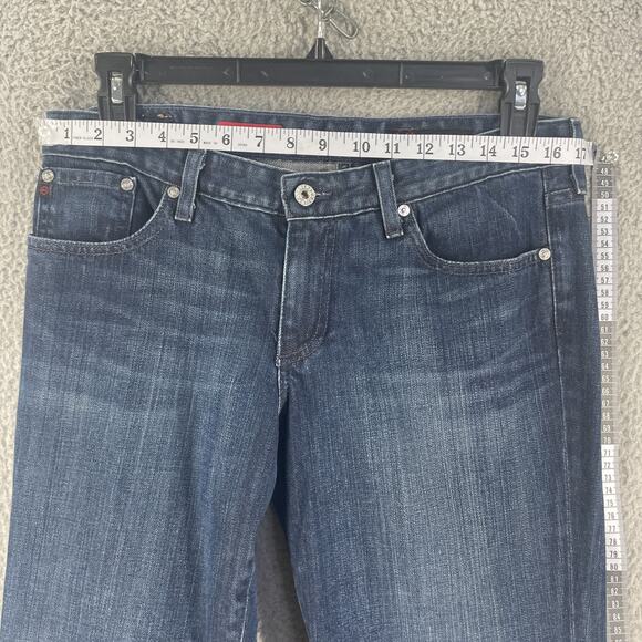 AG Adriano Goldschmied Jeans Womens 32 R Blue The Club Flare Denim Made USA - Picture 5 of 16